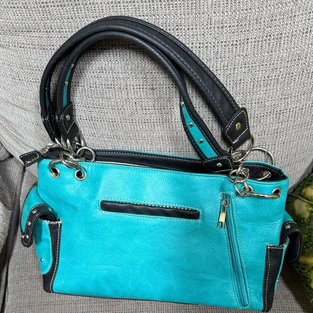 NWOT Turquoise, Jeweled, Owl  Purse Bag